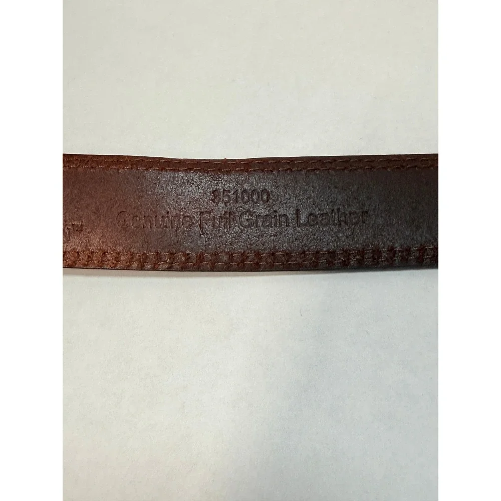 Fullerton Mens Blue Suede Leather Belt Full Grain Size 38 Preppy Coastal Office